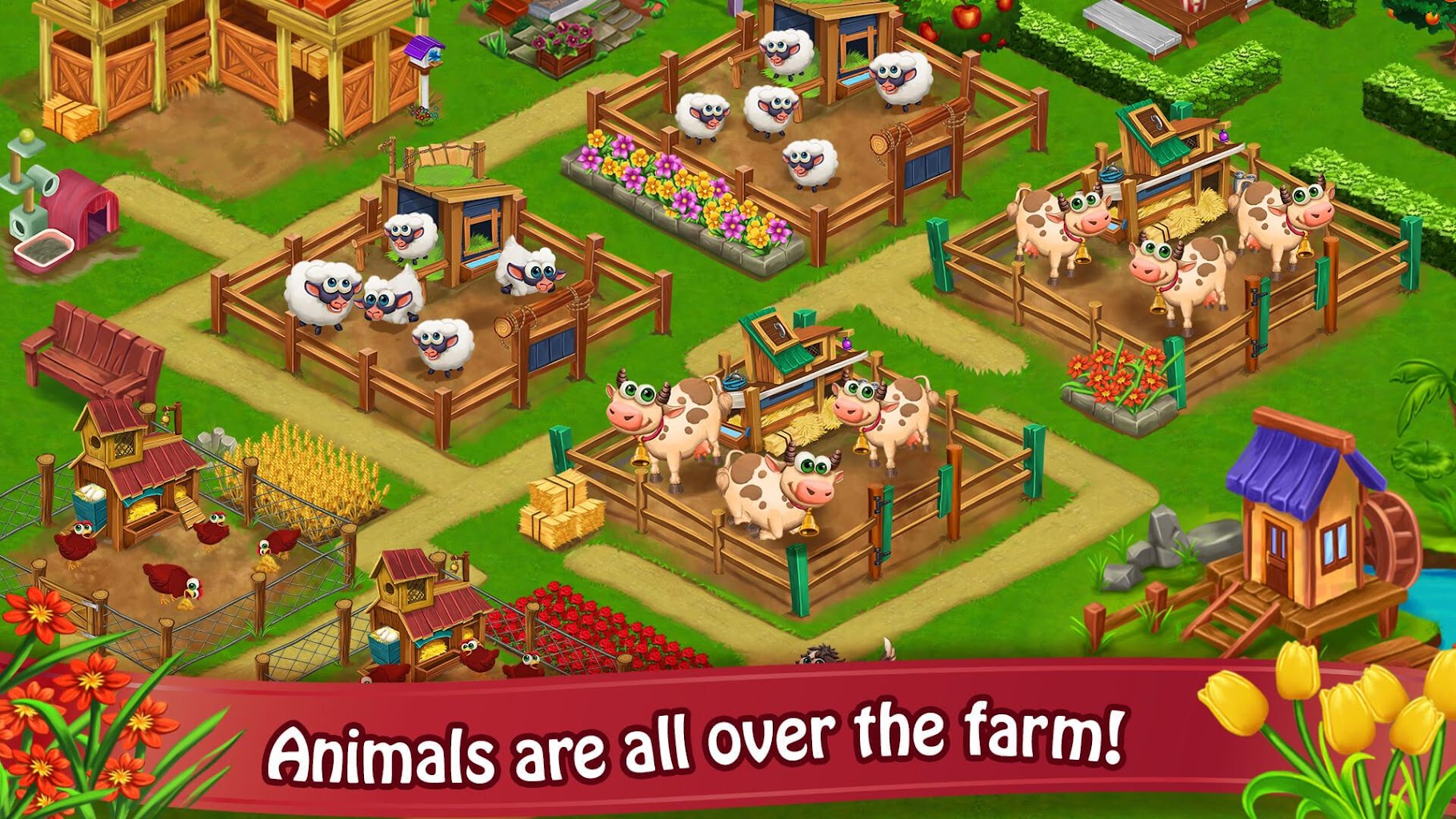 Farm Day Village Farming สำหร บ Android Apk ดาวน โหลด - roblox feed your pets 1 จำลองการใหอาหารสตวและทำฟารม แตกงง