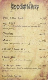 The Cue Cafe menu 2