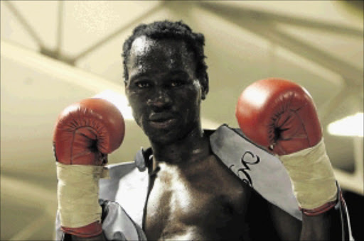 POINT TO PROVE: National junior middleweight champion Nkululeko Mhlongo Photo: Mabuti Kali