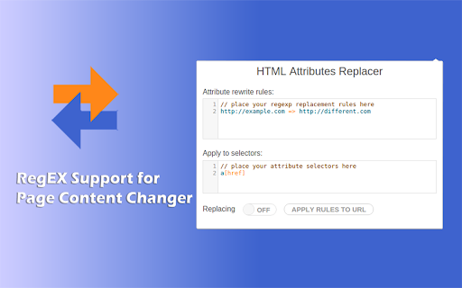 HTML Attributes Replacer