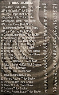 Indian Shake menu 1