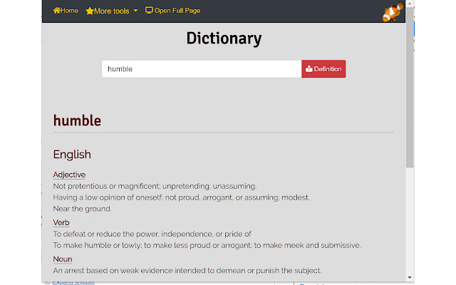 Dictionary - Word Definitions chrome extension