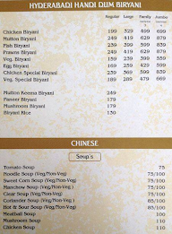 Hyderabad Handi Biryani menu 1