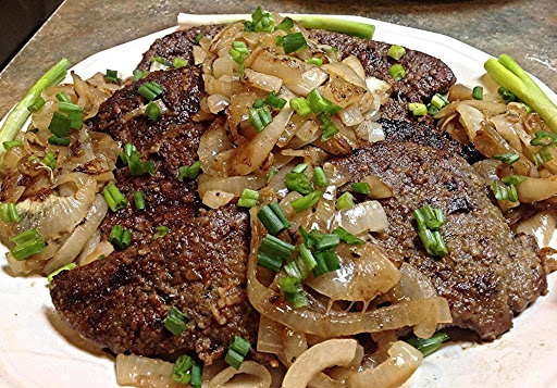 Pan Seared Beef Liver & Grilled Onions