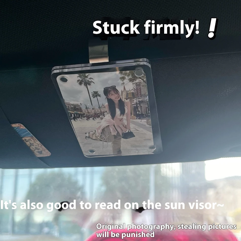 Magneti per frigorifero con clip per auto in acrilico, cornice foto 3 pollici fai da te. Muro fotografico. Mini Truck magnetico multifunzionale per foto.