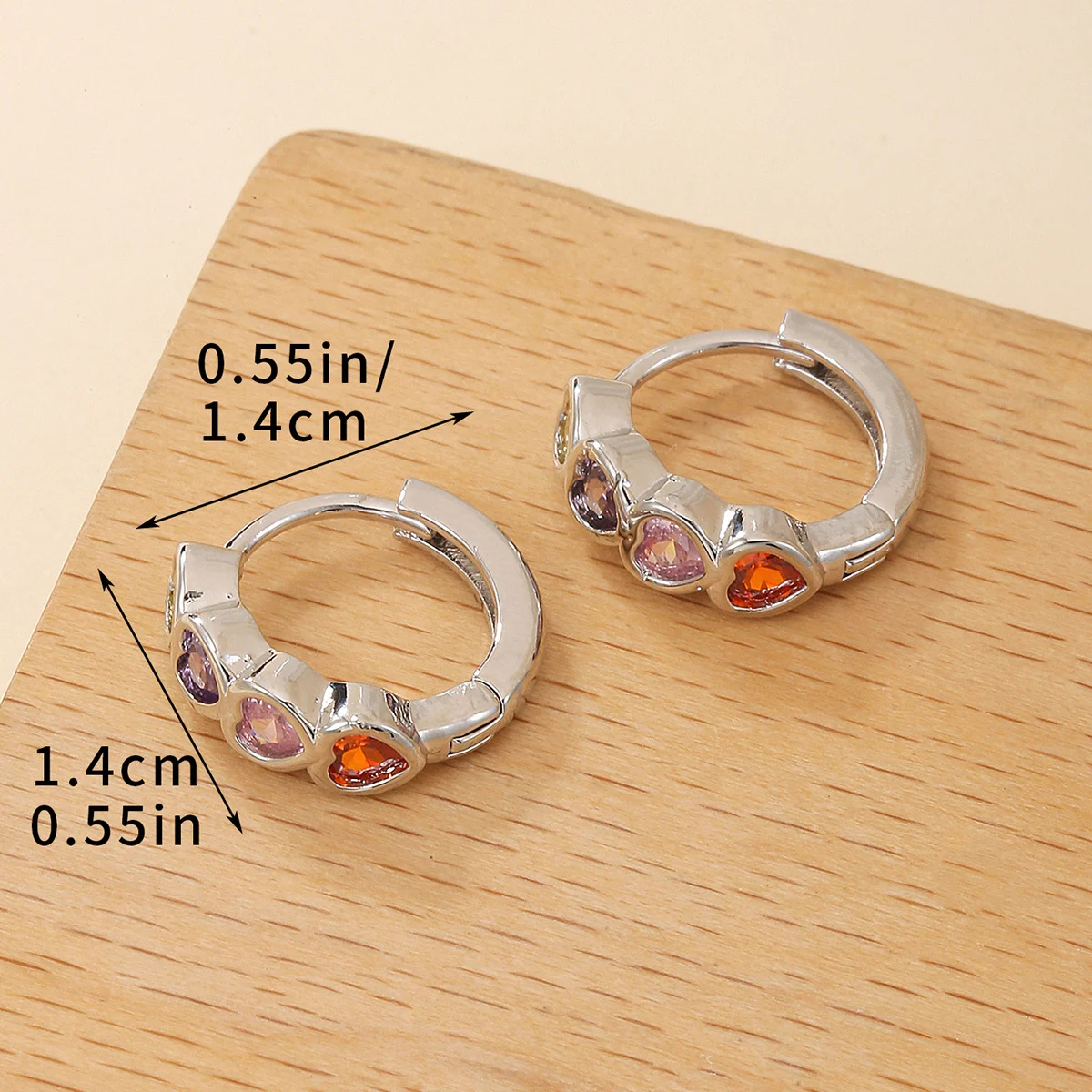 Title 20, Boucles doreilles en zircon couleur pour femme...