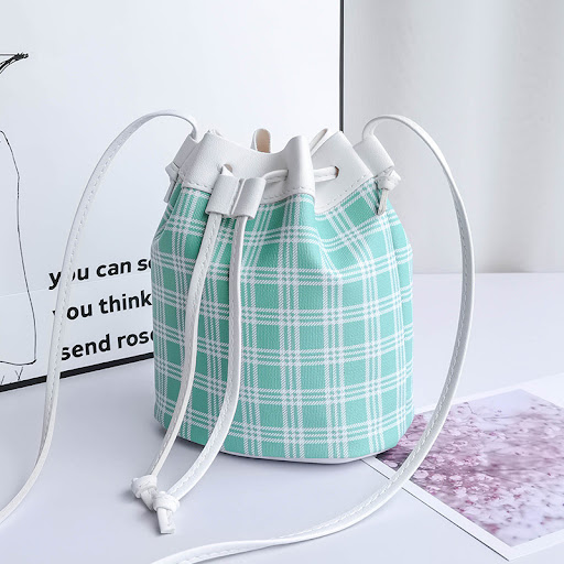 Title 1, New And Sweet Beauty Style Bucket Bag Checked N...