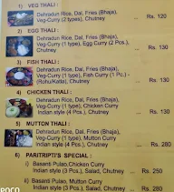 Paritripti menu 1