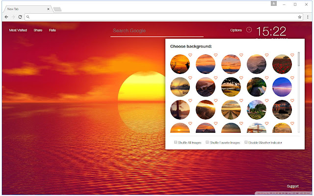 Sunset Wallpapers HD New Tab by freeaddon.com logo