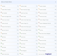 Harini Mess menu 1