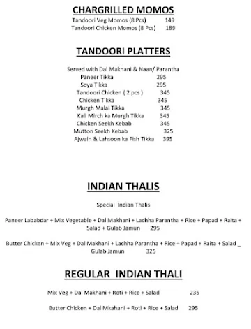 Masala Express menu 