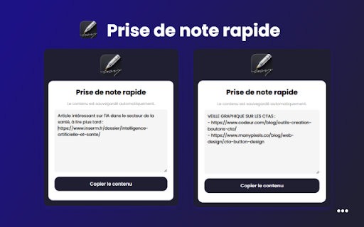 Prise de note rapide