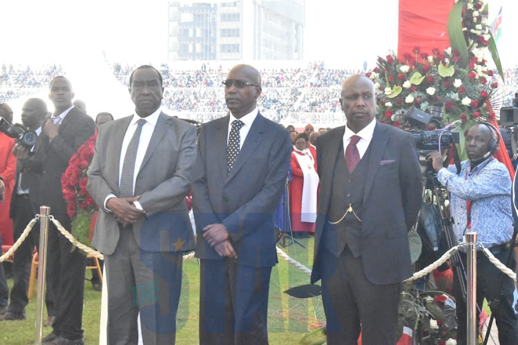 Sons of late and former president Daniel Moi, Raymond Moi, Philip Moi and Gideon Moi.