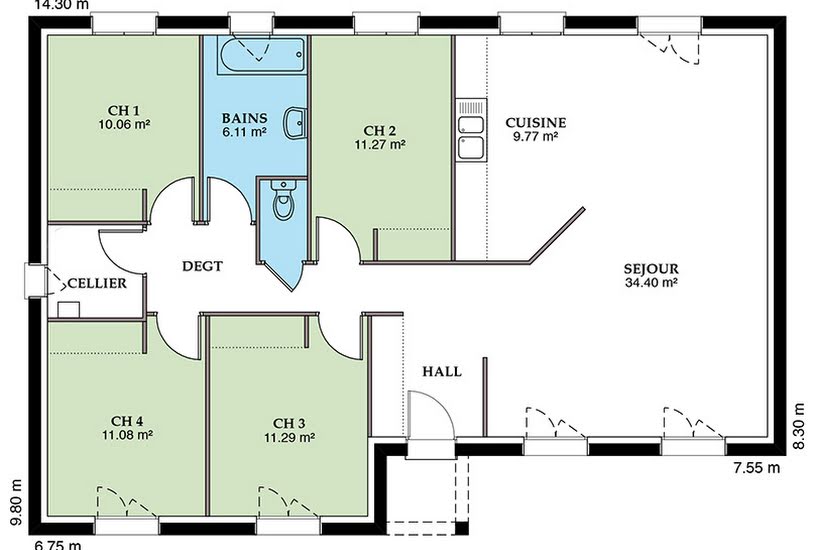  Vente Terrain + Maison - Terrain : 1 600m² - Maison : 109m² à Saint-Benin-d'Azy (58270) 