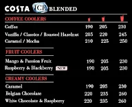 Costa Coffee menu 1