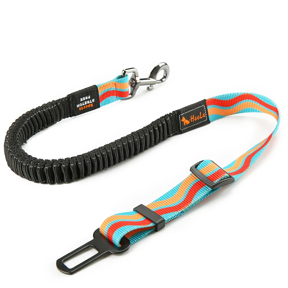 Elastische en rekbare autogordel voor honden. Veilige en comfortabele autoritten voor uw huisdier. Beschermt hond en bestuurder.
