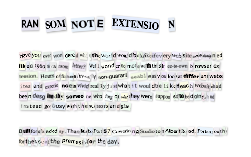 Ransom Note Extension