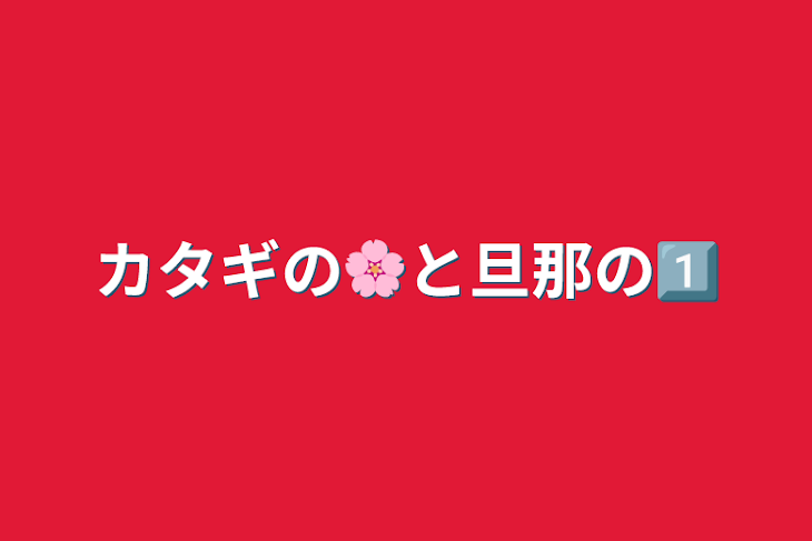 「カタギの🌸と旦那の1⃣」のメインビジュアル