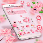 Cover Image of ดาวน์โหลด Beautiful Pink Flower Theme 1.1.8 APK