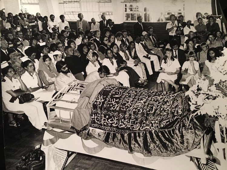 Mourners at the funeral of Dr Rick Turner, a South African academic and anti-apartheid activist who was murdered, allegedly, by the South African security forces, in 1978. Many years later police are still searching for clues about victims of apartheid crimes.