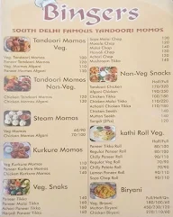 Bingers Tandoori Momos menu 2