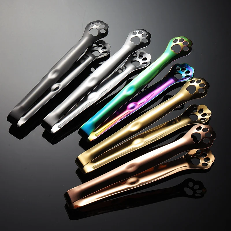 Stainless Steel Cat's Paw Modeling Food Clip for precise food handling. Perfect for cooking and crafting. Easy to use an