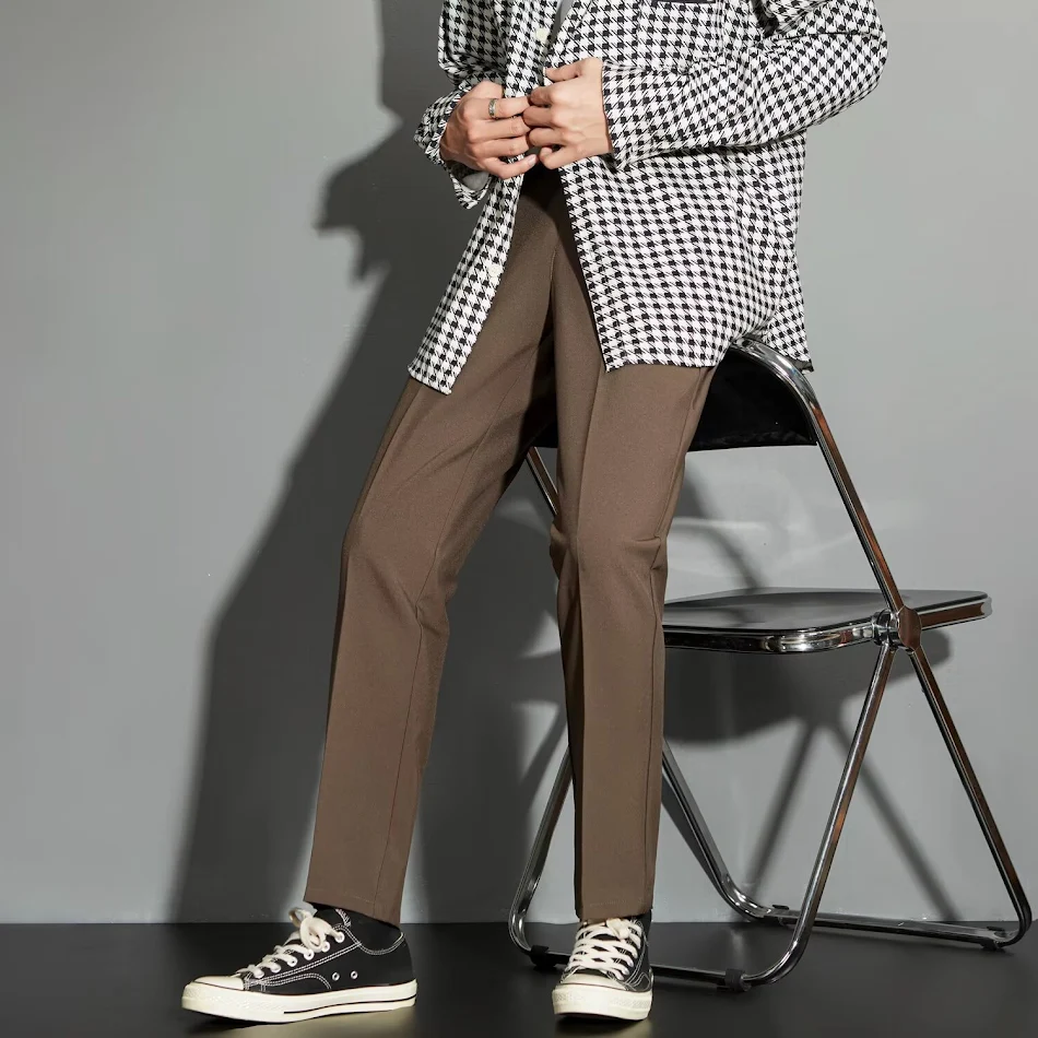 Spring Draping Effect Straight All-matching Ankle-length Suit Pants for effortless style and versatility. Perfect for wo