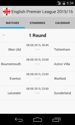 English Premier League 2015 16