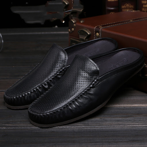 Title 5, Summer Fashion Casual Mens Slippers, Soft Leat...