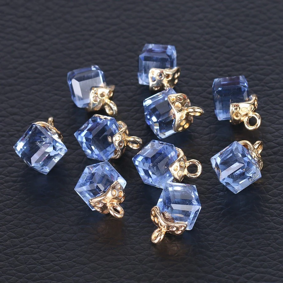 Kubieke Glaskristal Sieraden Maken Accessoires Maak je eigen oorbellen, kettingen, armbanden. Perfect voor sieradenliefhebbers en creatievelingen.