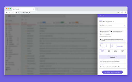 Letsmeet for Gmail