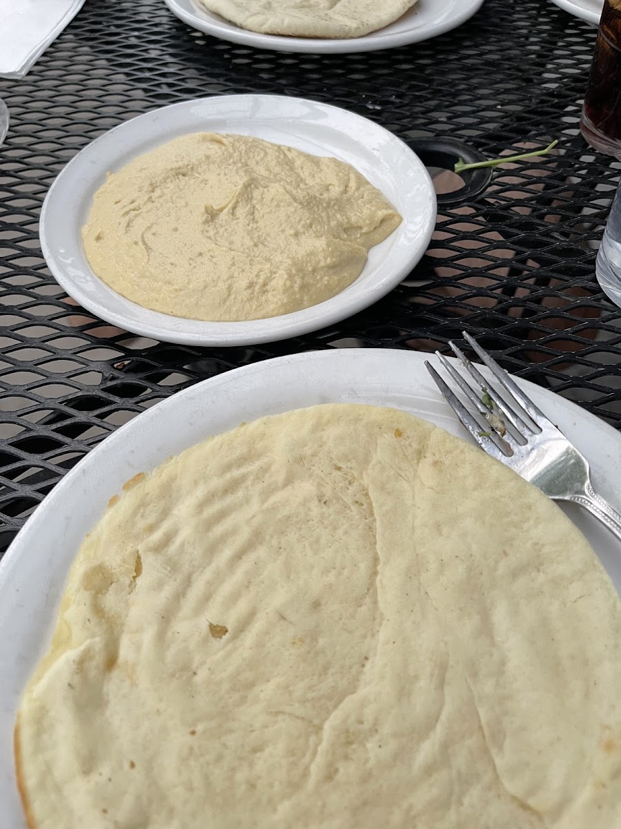 Gf pita and hummus- the hummus tasted store bought.