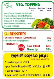 Pizza Sabroso menu 2