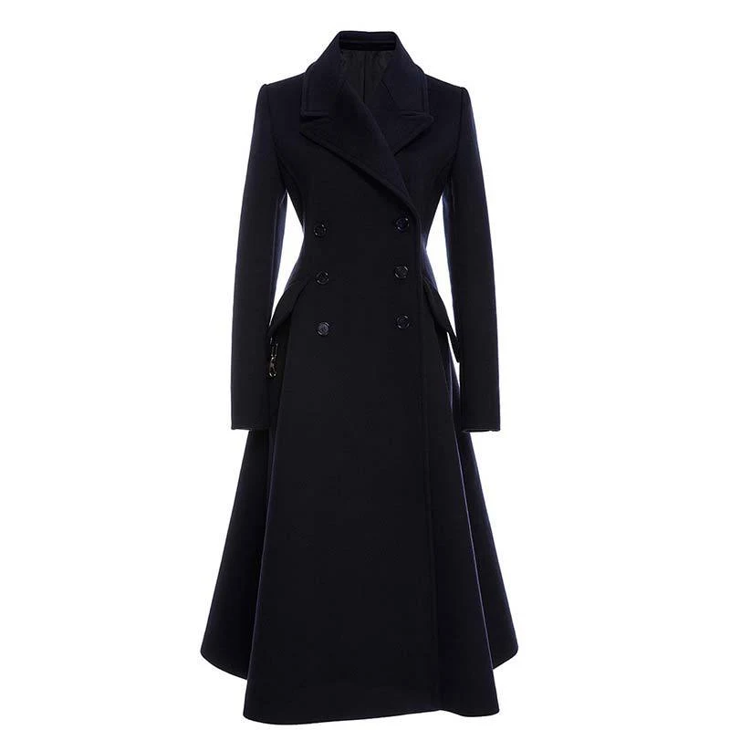 Elegant Slim Fit Women's Woolen Coat, providing both warmth and style. Perfect for colder weather, this coat adds a touc
