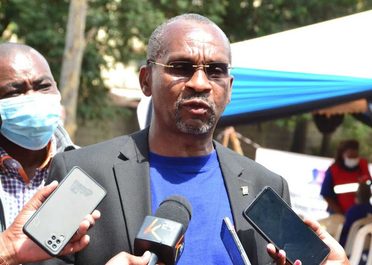 Men Engage Kenya Network (MenKen) Founder Fredrick Nyaga during the marking of International Men’s Day at St John’s Community Centre in Nairobi on November 21, 2021