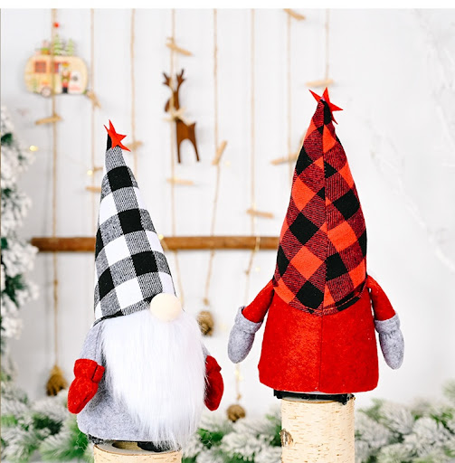 Title 12, Red and Black Plaid Hat Electric Doll Rudolf Fa...
