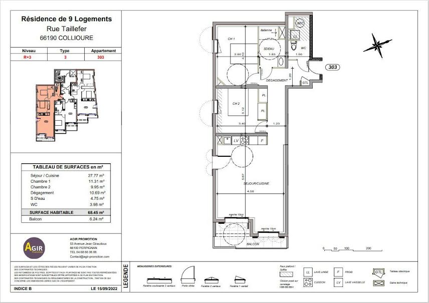 Vente appartement 3 pièces 68 m² à Collioure (66190), 496 000 €