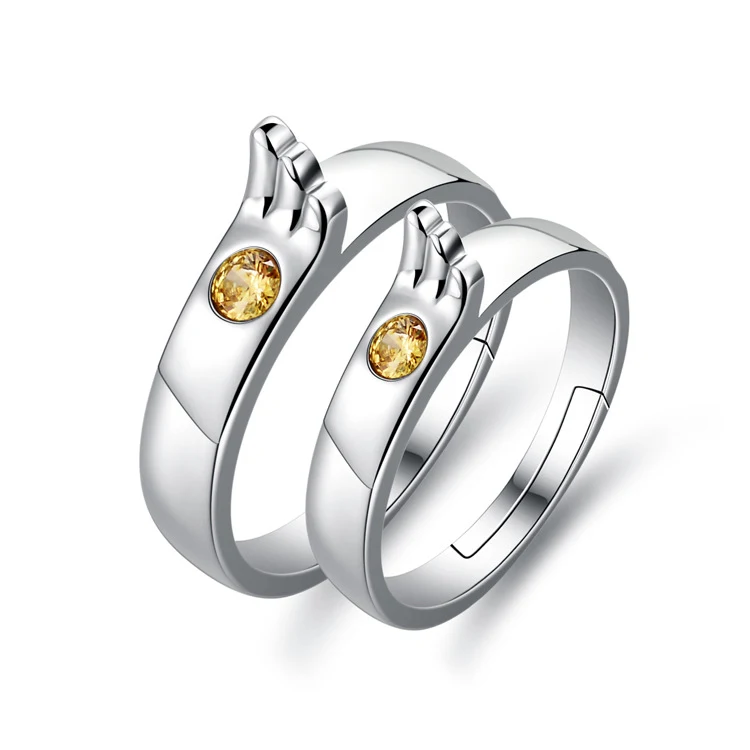 Weathering With You Ring Set for Men and Women a Pair. Symbol of love, unique design to celebrate your connection and st