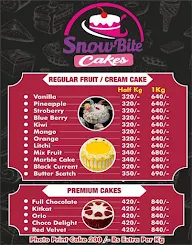 Snow Bite Cakes menu 2