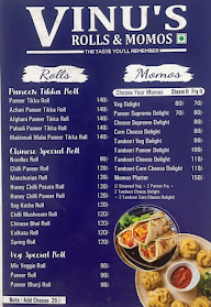 Vinu's Rolls & Momos menu 3