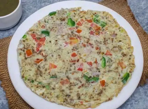 Egg Vegetable Omelette With 2 Bread Slices [Serves 1]