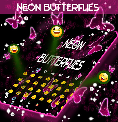 免費下載個人化APP|Neon Butterflies Keyboard app開箱文|APP開箱王