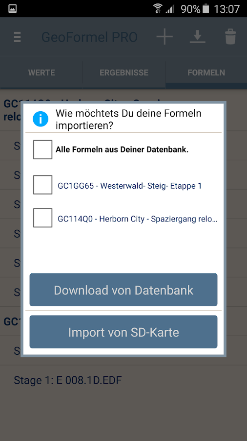    GeoFormel PRO - 4 Geocaching- screenshot  