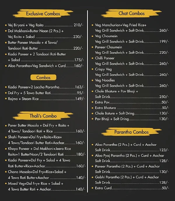 Yes 99 Cafe menu 