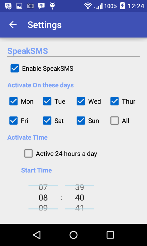 Speak SMS Screen 2