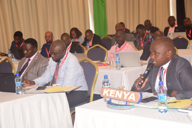 Lake Victoria Basin Commission participants during the opening of the 21St Sectoral council of ministers for Lake Victoria Basin Commission in Kisumu on Monday.