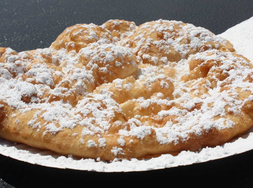 Indian Fry Bread with powdered sugar sprinkled on top