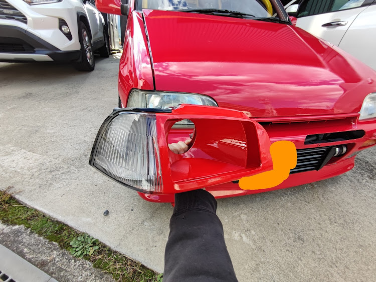アルトワークスの旧規格軽自動車・アルトワークス・ヘッドライトダクト・ワンオフ加工に関するカスタム事例の投稿画像4枚目