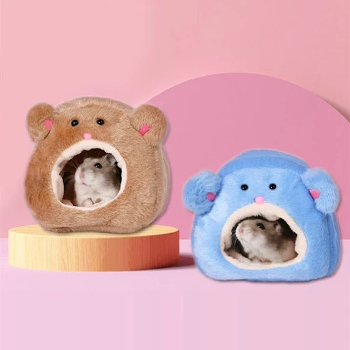 Hamster Soft Warm Bed Rat Hammock Pig Squirrel Winter Pet Toy Hamster Cage House Hanging Nest+Mat House Bed Animal Mice 