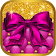 Golden Glitter Pink Bow Knot Theme icon